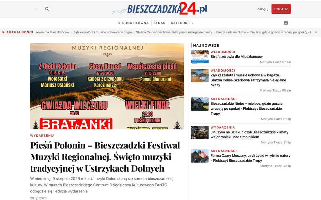 Bieszczadzka24 — screenshot