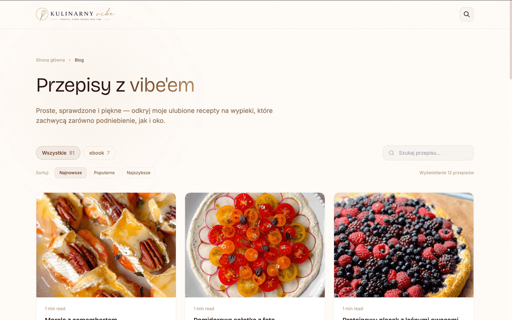 Kulinarny Vibe — screenshot